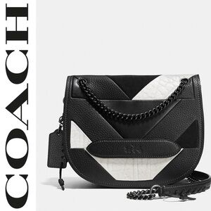 Coach Shadow Crossbody Pebbled Leather Bag in Black F37000